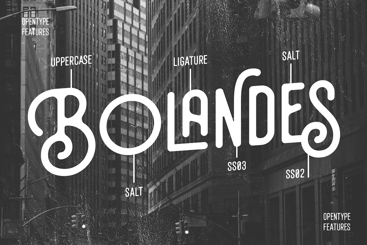 Bolandes - Vintage Monoline, a Sans Serif Font by Arterfak Project (Photo 10 of 14)