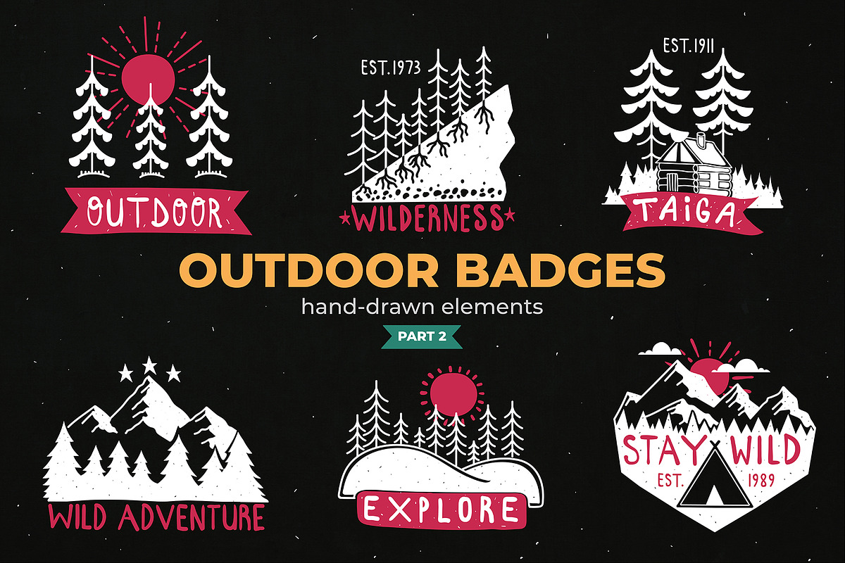 Outdoor Logo Badges, Part II, a Branding & Logo Template by 2dvillShop (Photo 1 of 9)