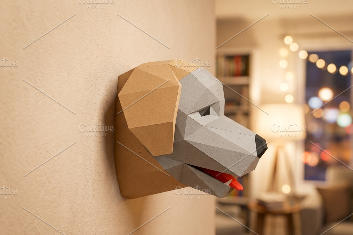 Leonberger Trophy - 3d papercraft, a Card Template by PAPER amaze (Photo 3 of 4)