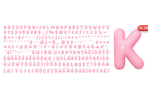Creative Font Complete alphabet, an Illustration by Modern vector