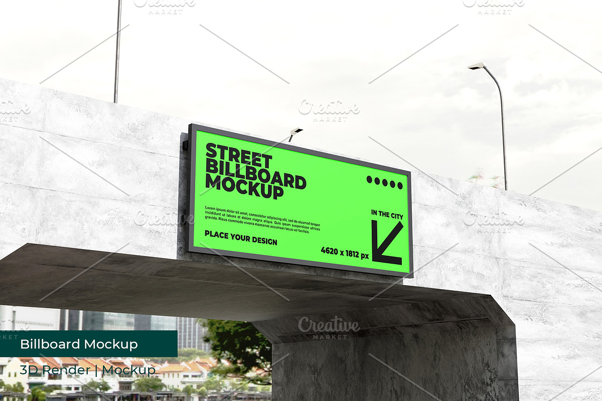 Billboard Mockup | 3D Rendering, an Advertising Mockup by mrfauzi (Photo 9 of 11)