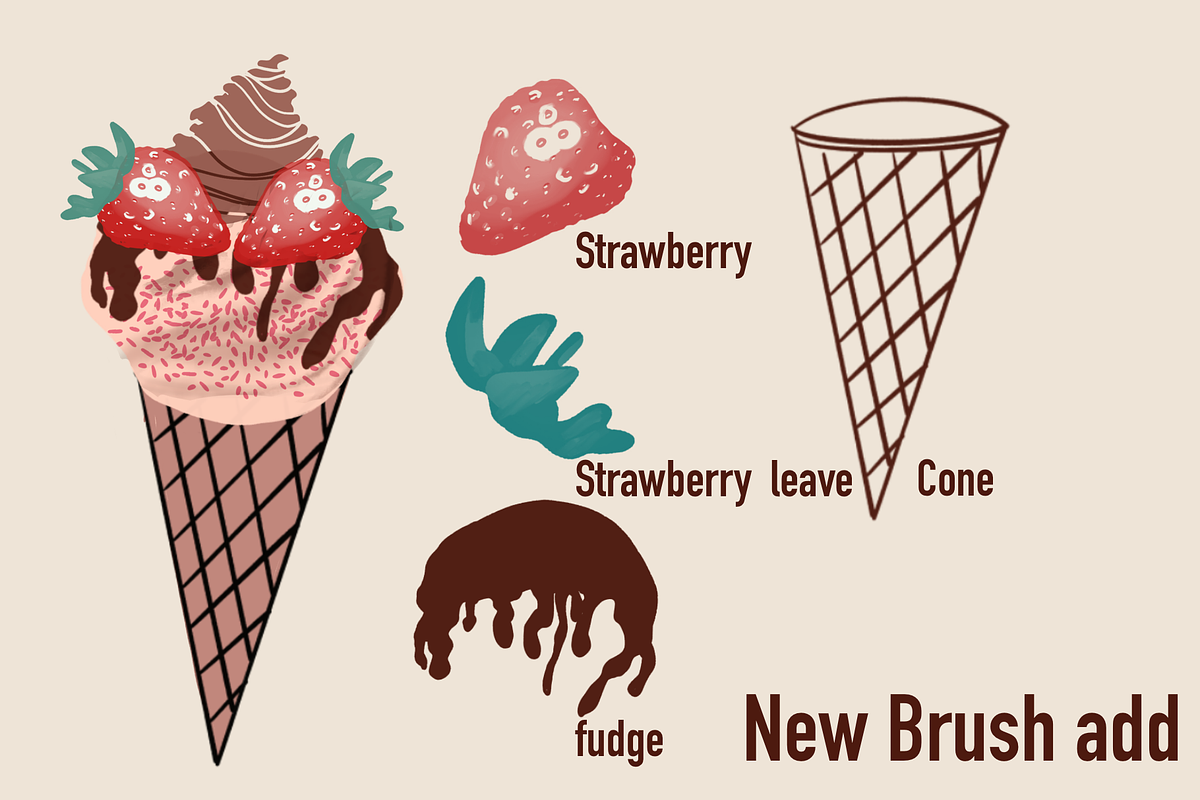 Food creation procreate brush, a Brush Add-On by Meisanmui (Photo 6 of 8)