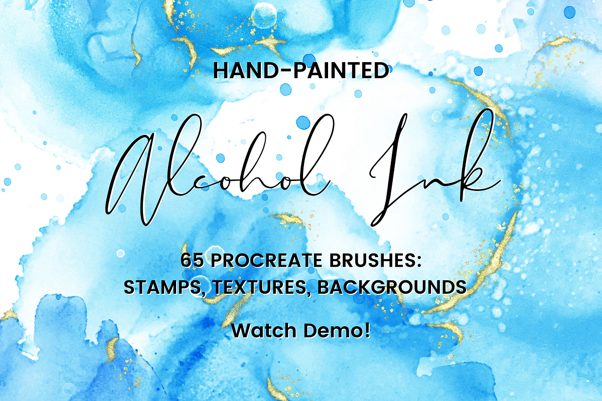 Hand-Painted Alcohol Ink Brushes, a Brush Add-On by Roze Prints (Photo 2 of 6)