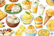 Tropical Dessert 30 Clipart Set, a Food Illustration by Eyestudio (Thumbnail 2 of 6)