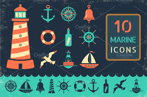 Vector Set Marine Icons