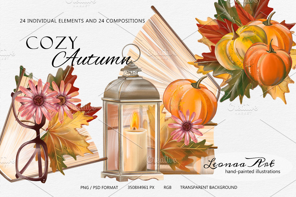 Cozy Autumn. Collection, an Illustration by Leonaa art (Photo 1 of 13)
