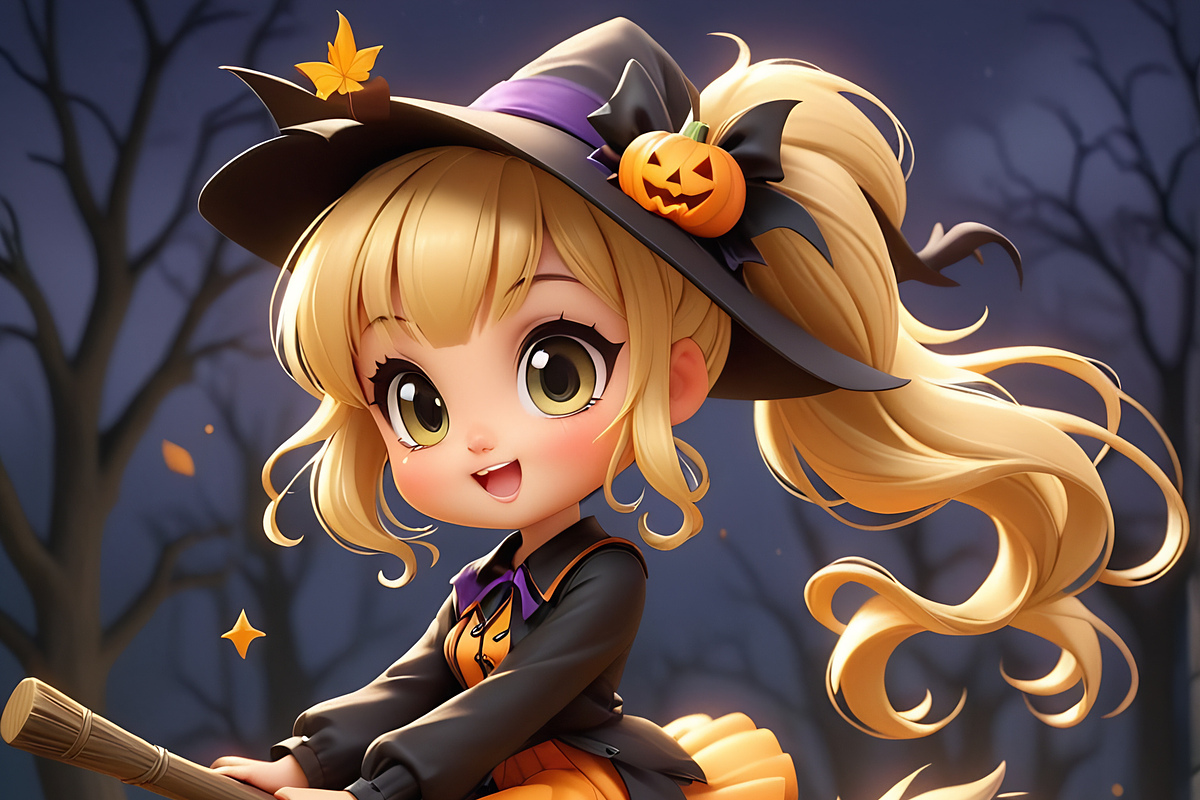 Procreate Chibi Halloween Stamps, a Brush Add-On by OneBerryCreations (Photo 3 of 9)