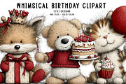 Whimsical birthday clipart birthday, an Illustration by CreationArt (Thumbnail 1 of 5)