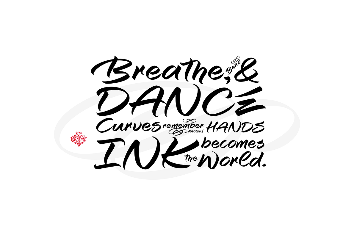 Kawasemi Brush Calligraphy, a Script Font by Roland Huse Design (Photo 5 of 9)