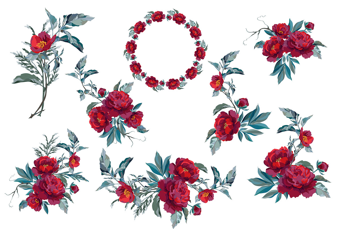 Vector Flower Bundle, a Decorative Illustration by Vasmila (Photo 13 of 20)