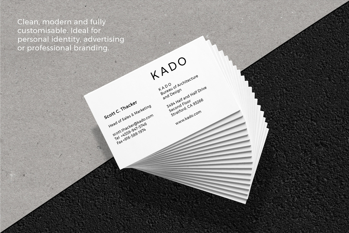 K A D O Business Cards Template, a Business Card Template by Kovy (Photo 10 of 10)