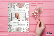 Funeral Program Template Minimal, a Brochure Template by Madhabi Studio (Thumbnail 1 of 5)