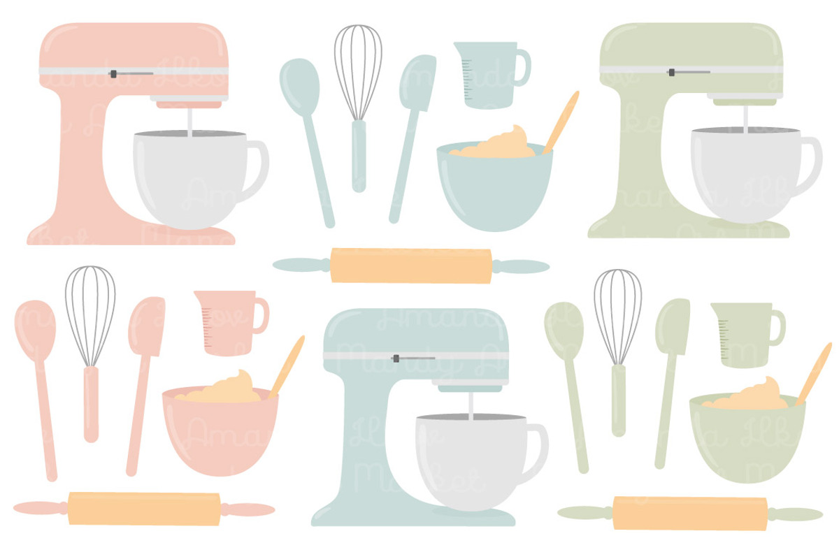 Soft Pastel Baking Clipart, an Illustration by Amanda Ilkov (Photo 3 of 4)
