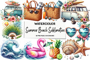 Summer Beach Sublimation Bundle, a Seasonal Illustration by DreamArtGraphic (Thumbnail 1 of 4)