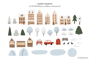 Winter Scene Creator Clipart