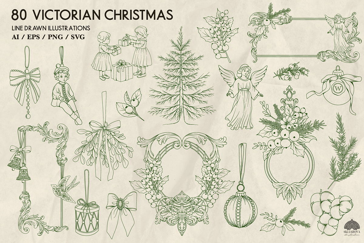 Victorian Christmas + Procreate, a Decorative Illustration by Skliarova (Photo 8 of 10)