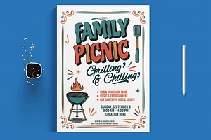 Family Picnic Invitation Flyer, a Flyer Template by MightyDesign