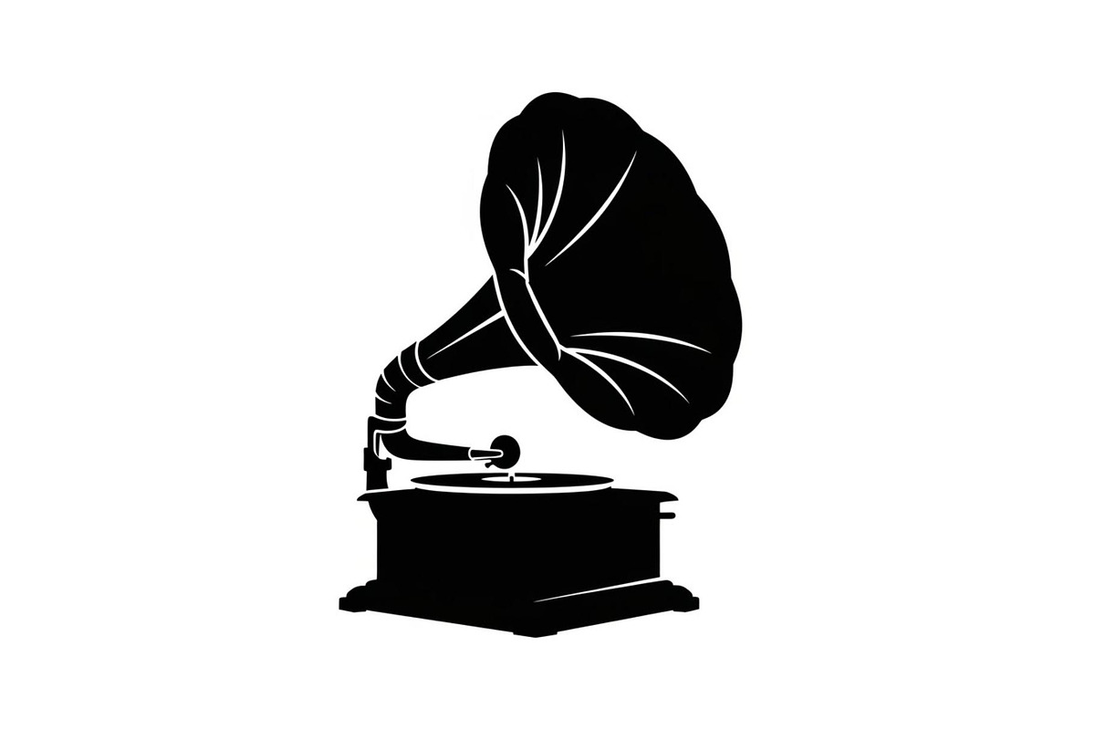 Vintage Gramophone Music Silhouette, a Graphic by Designer_Momina (Photo 10 of 14)