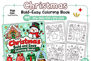 Christmas Bold and Easy Coloring