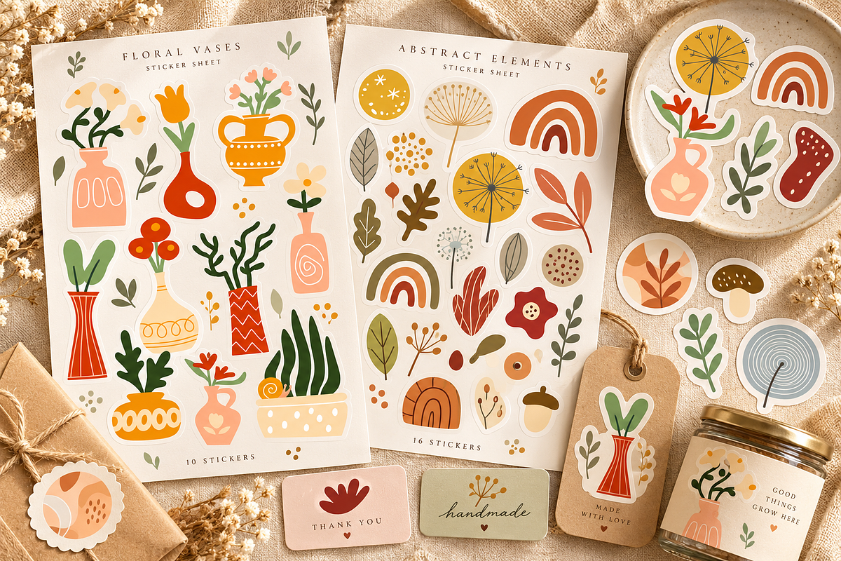 Abstract Floral Elements, a Decorative Illustration by Anna Studio (Photo 6 of 12)