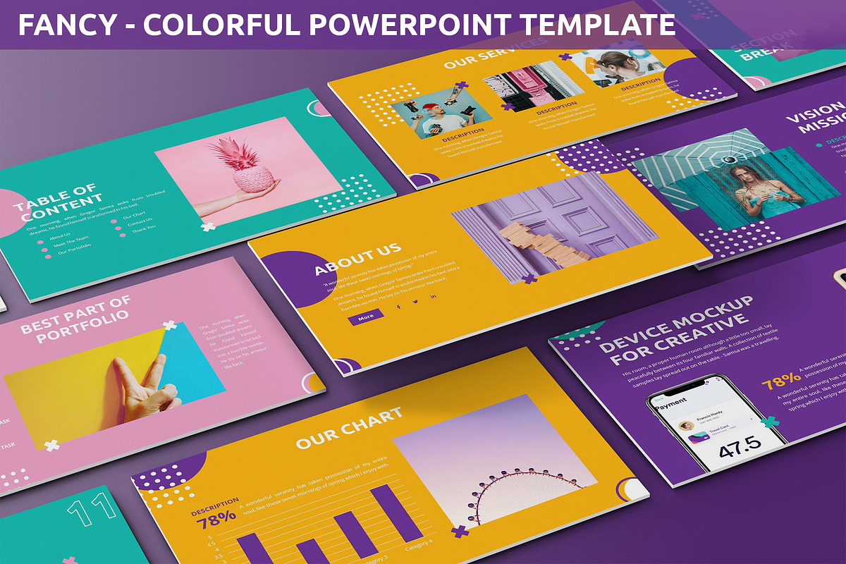 Fancy - Colorful Powerpoint Template, a Presentation Template by ...