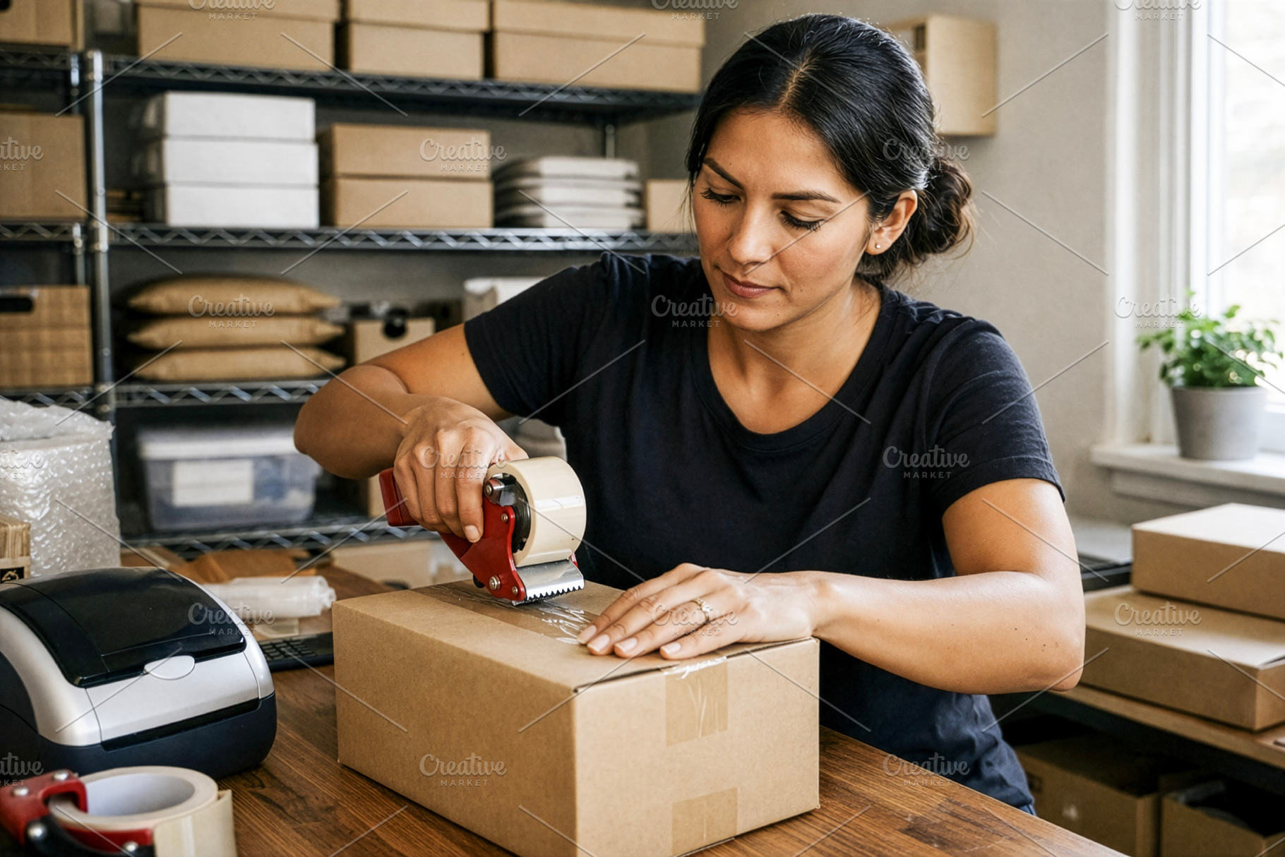 Entrepreneur packing, a Photo by rarrarorro