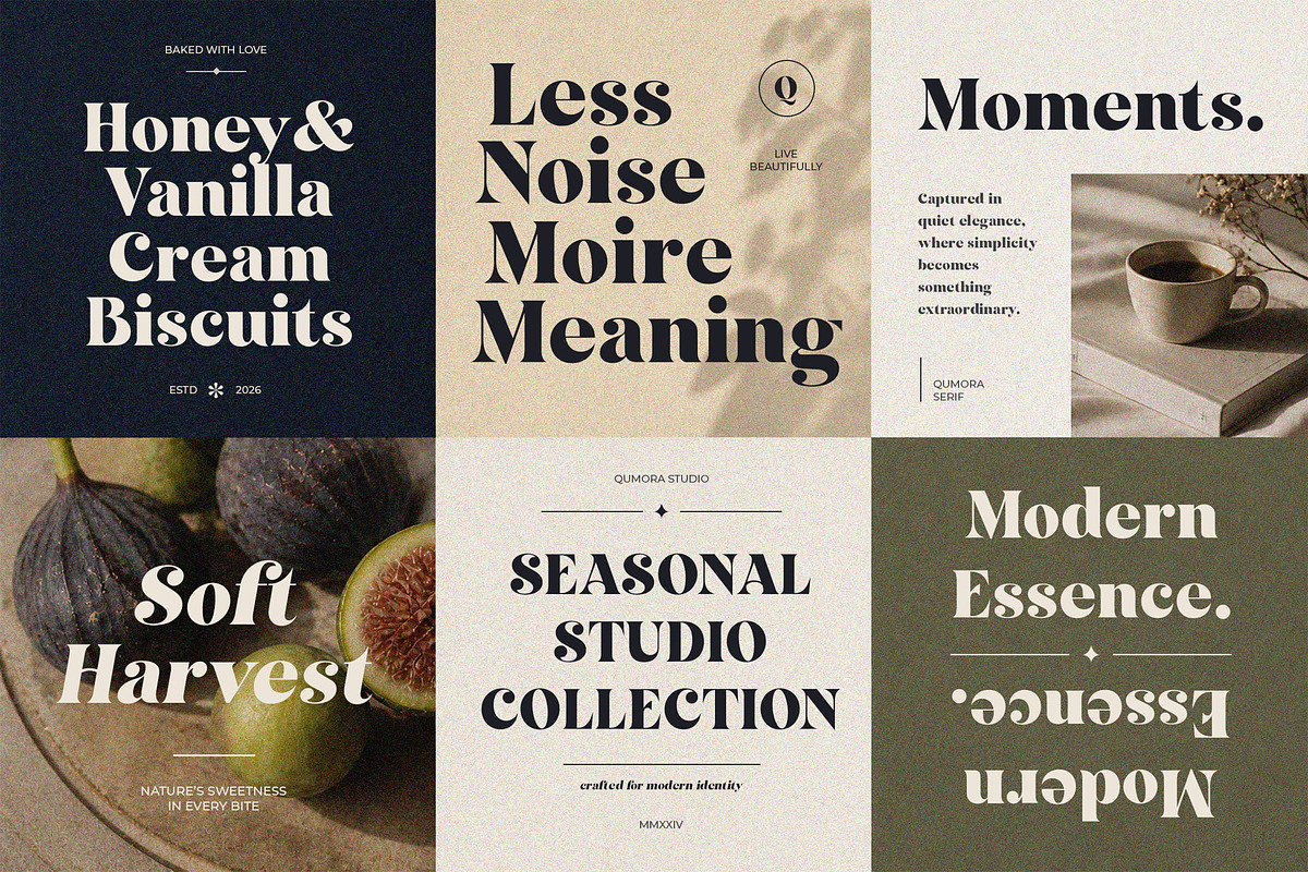 Qumora – Elegant Serif Typeface, a Serif Font by NTC Graphic (Photo 8 of 20)