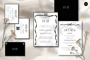 Black and White Wedding Invitation, a Templates & Theme by Evara Creative Agency