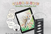 Digital Coloring Set, an Animal Illustration by Adirondack Canvas Studio (Thumbnail 2 of 8)