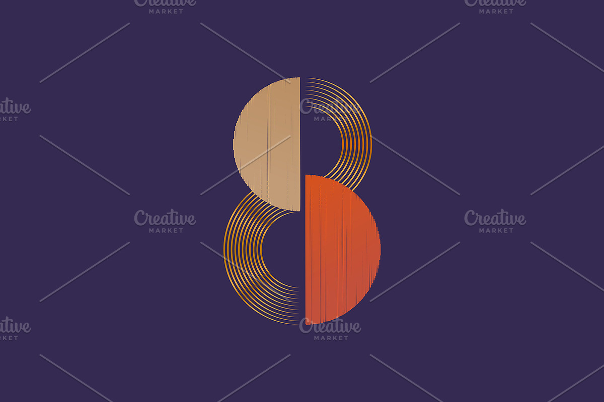 8 Art Deco Style Logo Illustration, a Background Graphic by Bordo (Photo 2 of 2)