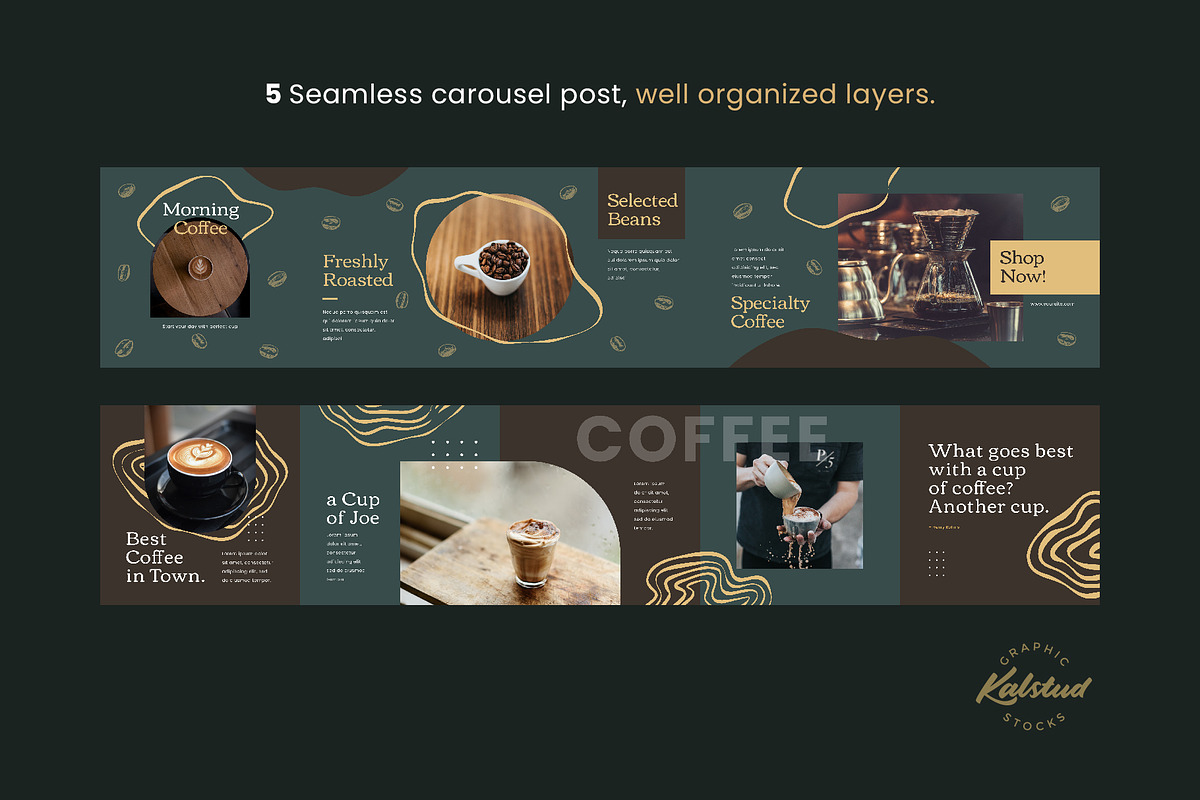 CAPCIN - Coffee Carousel Template, a Social Media Template by Kalstud (Photo 3 of 4)