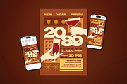 New Year Party Event Flyer Set, a Flyer Template by The Good Store (Thumbnail 1 of 2)