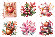 Pink Autumn Fall Clipart, an Illustration by Dream Creation (Thumbnail 6 of 6)