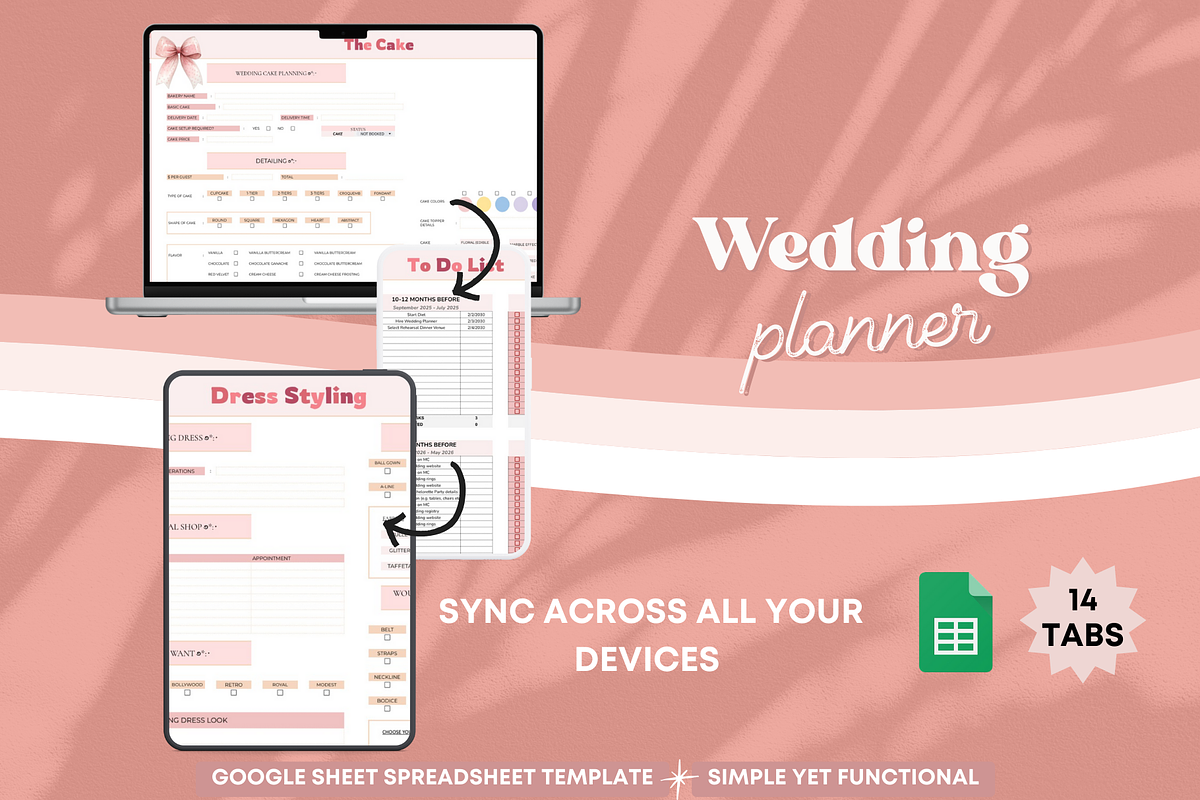 Spreadsheet Wedding Planner Template, a Templates & Theme by bellaROSEworkshop (Photo 3 of 6)