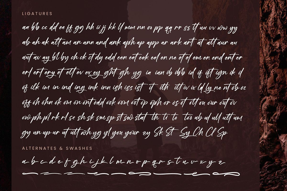 Mogary Overlay Bold Calligraphy Font, a Script Font by stylishtype.co (Photo 19 of 20)