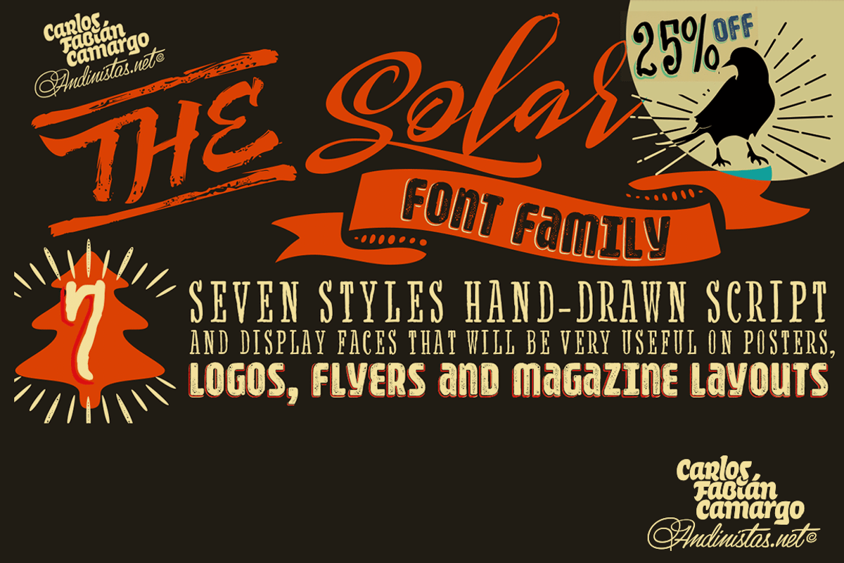 Solar Type Family / 7 fonts preview 2
