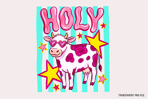 Holy Cow PNG, Trending PNG, Cow PNG, an Object Illustration by Clipart Bloom
