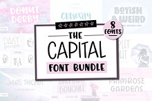 Capital Font Bundle, 8 fonts