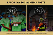 61 Labor day social media posts set, a Social Media Template by Walldecorated (Thumbnail 17 of 29)