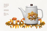 Autumn Woodland Watercolor, a Seasonal Illustration by YarovaArt (Thumbnail 10 of 15)