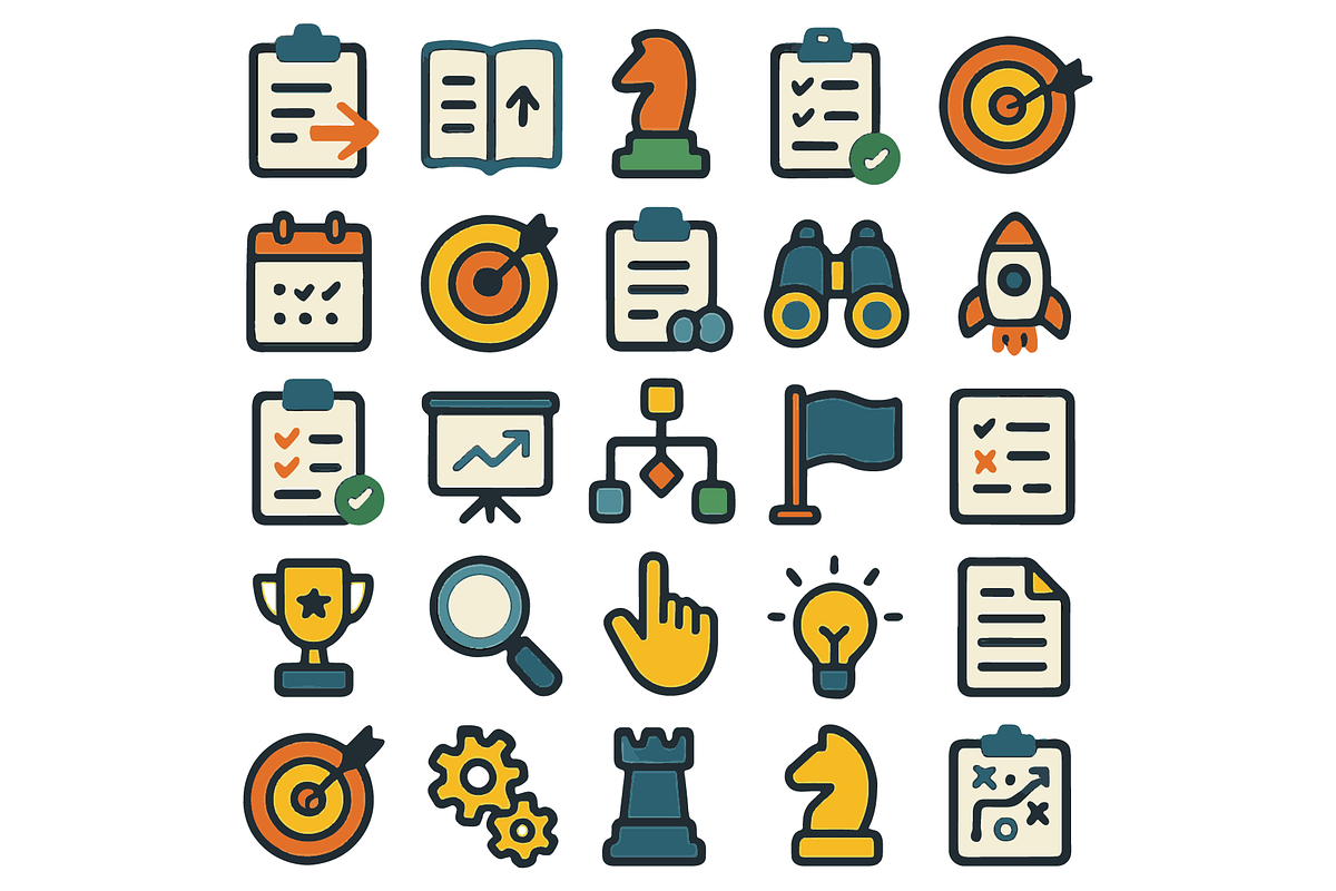 Strategy and Planning Icons, an Object Graphic by RT Studio