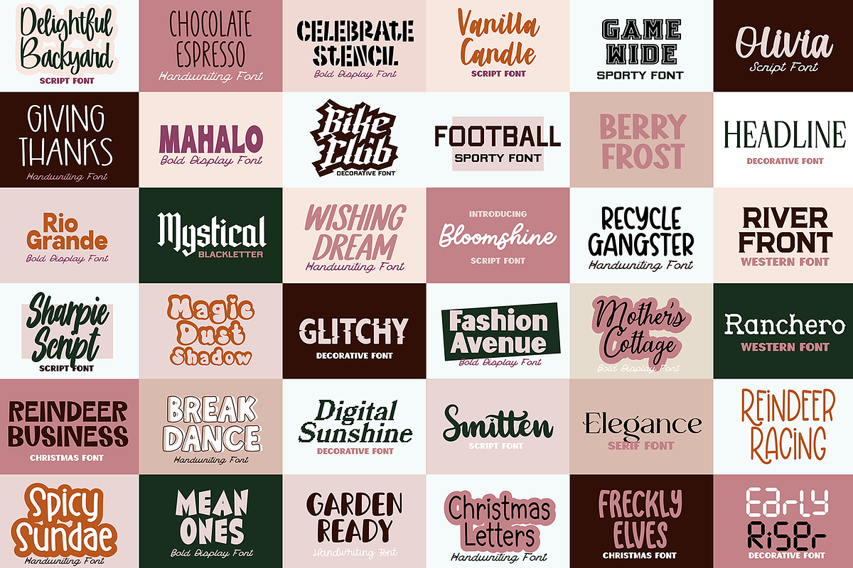 100 FONTS - ULTIMATE Font Bundle V6, a Font by Blush Font Co. (Photo 2 of 4)