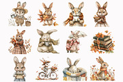 Autumn Rabbits Clipart, an Illustration by Design Market (Thumbnail 3 of 5)
