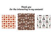 Merry Christmas Seamless Patterns, a Seasonal Illustration by InkyQueenArt (Thumbnail 5 of 5)