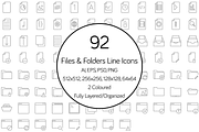 Files and Folders Line Icon Set, a Solid Icon by Iconify (Thumbnail 1 of 3)