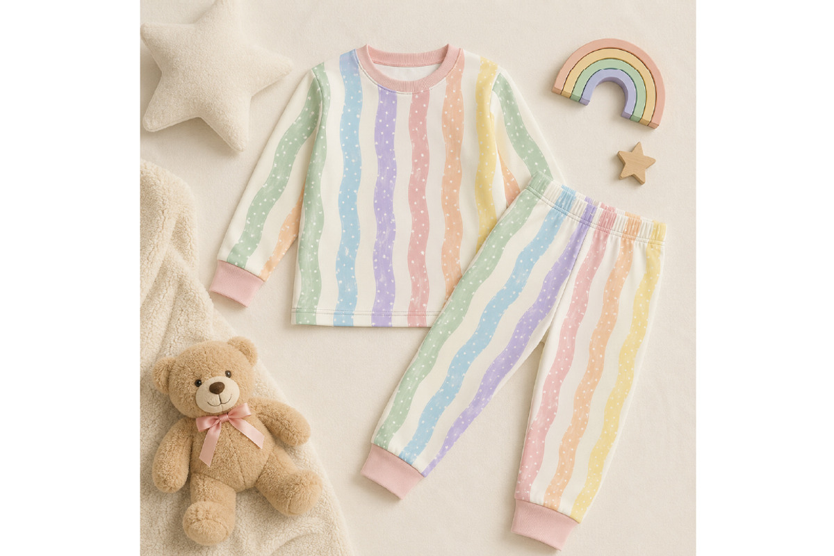 Pastel Rainbow Stripes Pattern, a Pattern Graphic by Villa 11 Estudio (Photo 3 of 4)
