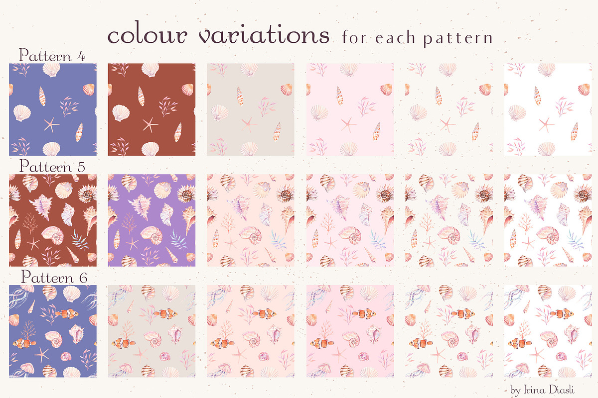 Sunny Coast Watercolor Set, a Seasonal Illustration by Irina Diasli (Photo 8 of 13)
