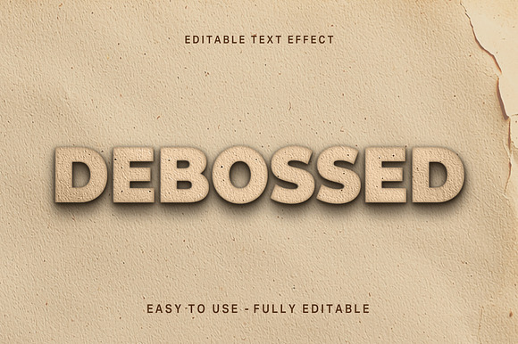 Debossed Paper 3D Text Effect preview 3