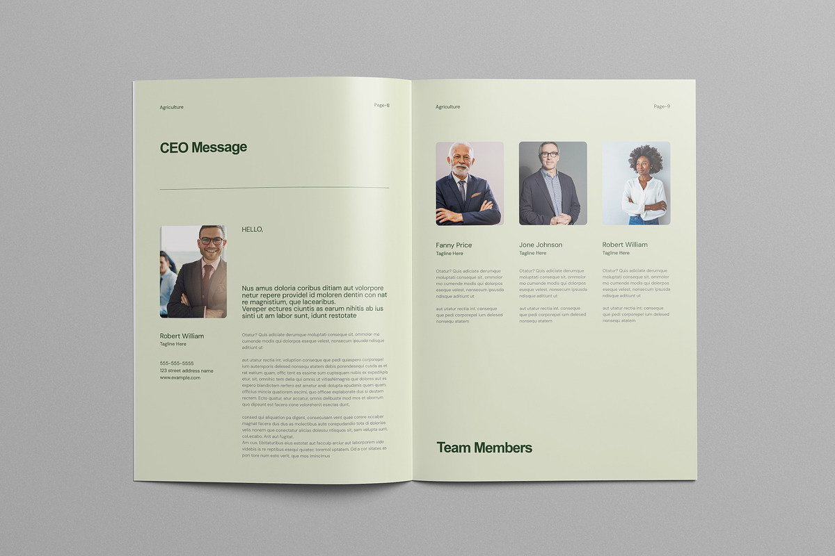 Agriculture Brochure Template Canva, a Brochure Template by Pixelpick (Photo 5 of 9)