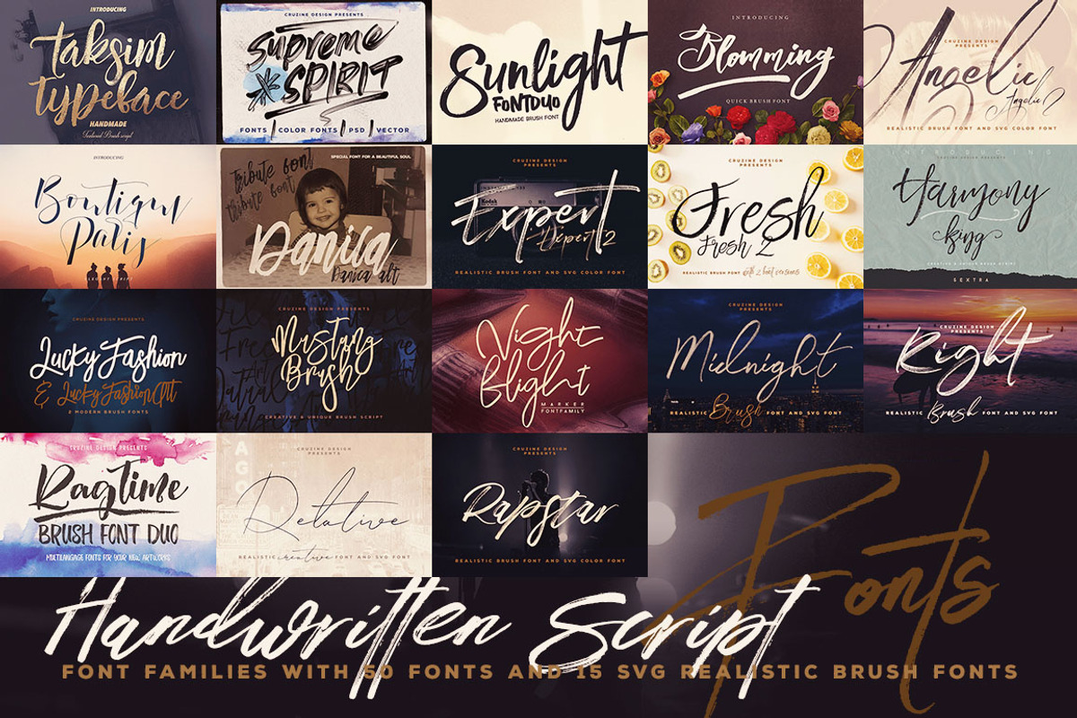 SALE Handwritten Script Fonts, a Script Font by Cruzine (Photo 57 of 57)
